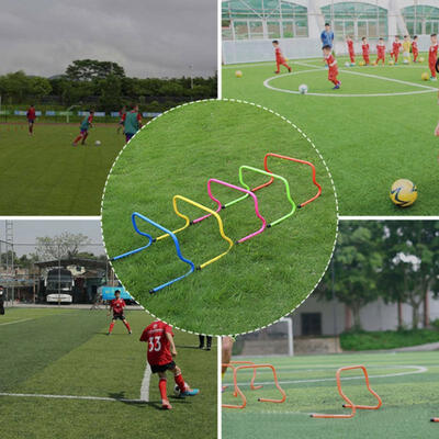 

Greensen 5Pcs Folding Football Soccer Training Hurdles Agility Speed Training Aids Green