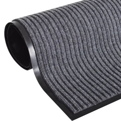 

Gray PVC Door Mat 3 9" x 5 9"