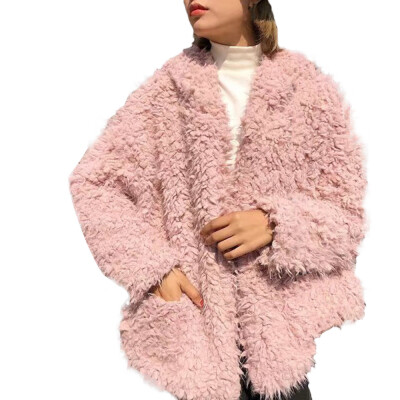 

Toponeto Womens Winter Fluffy Coat Fleece Fur Jacket Outerwear Hoodies Wrap