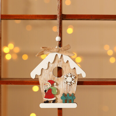 

Tailored Christmas Wooden Pendant Childrens Gift Christmas Tree Tag Scene Decor Pendant