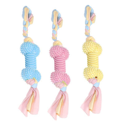 

TPR Pet Toy Thorn Bone Cloth Strip Dogs Bite Chew Molar Tooth Cleaning Toys