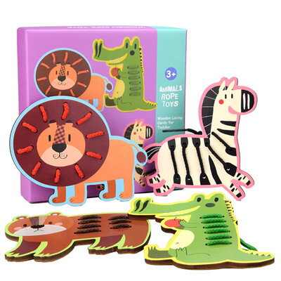 

Tailored Childrens Puzzle Threading Board Puzzle Series Animal Threading Board