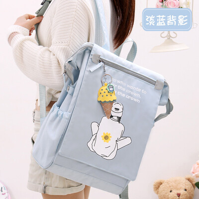 

Junior high school schoolbag female Korean high school students ins wind college students backpack simple Mori high-capacity backp