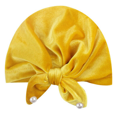 

Newborn Toddler Kids Baby Boys Girls Indian Turban Knot Velvet Beanie Hat Cap