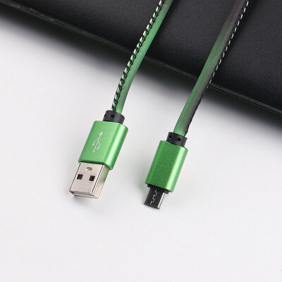 

Temperature Sensing Color-Changing Micro USB Sync Data Charging PU Leather Cable