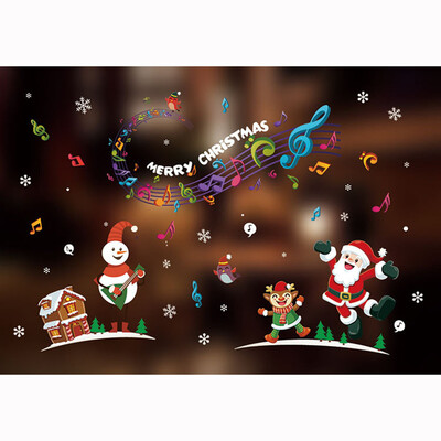 

Toponeto Merry Christmas Wall Art Removable Home Window Wall Stickers Decal Party Decor