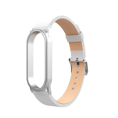 

〖Follure〗Replacement Leather Wristband Band Strap Metal Case For Xiaomi Mi Band 4