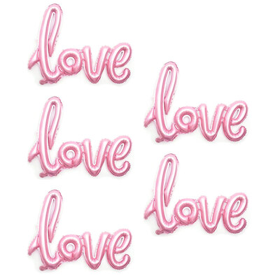 

5Pcs Ligatures LOVE Letter Foil Balloon Anniversary Wedding Party Festival Decor