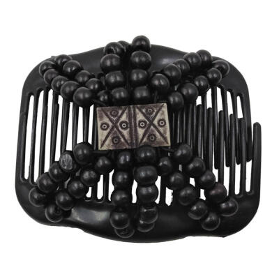 

Fashion Women Wooden Beads Magic Hair Comb Slide Clip Hairpin Style Headwear