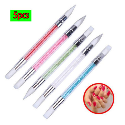 

Toponeto 5PCS Nail Tool Double Head Silicone Pen Single With Drill Hollow Embossing Pen