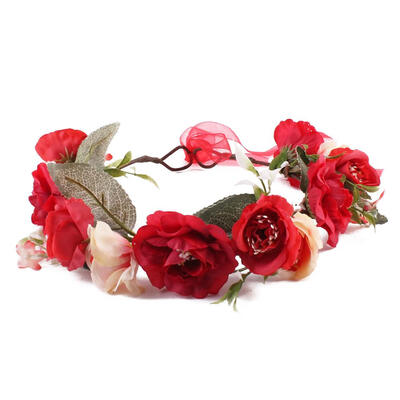 

Fake Flower Headband Baby Beach Hairband Photo Prop Wedding Headdress Decor