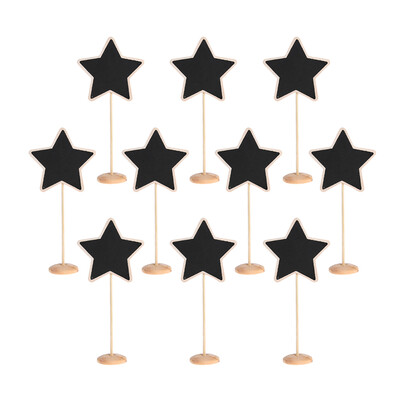 

10pcs Mini Rectangle Chalkboards Decorative Border Black Board with Stand