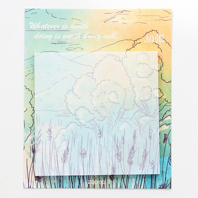 

Creative Oil Painting Paper Memo Pad Planner Paper Sticky Notes