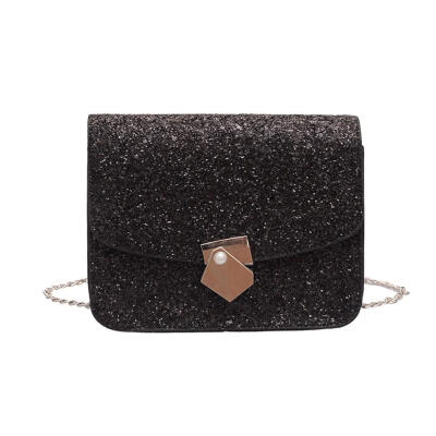 

Solid Color Casual Women PU Leather Shoulder Bag Flap Chain Messenger Bags