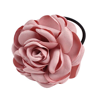 

Multi-Layer Three-Dimensional Hair Bands Charming Camellia Flower Elastic Hair Bands Rubber Hair Ties
