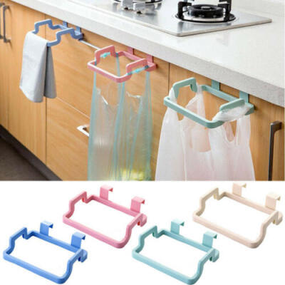 

Kitchen Portable Plastic Rack Door Garbage Trash Bag Box Can Hanging Holder Tool