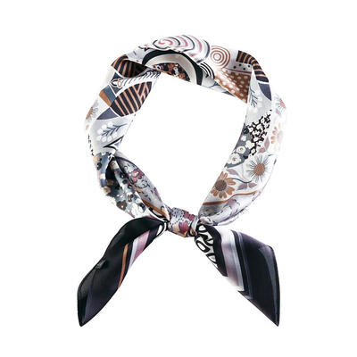 

Vintage Women Silk Shawl Floral Print Square Scarf Neck Hair Tie Band Gift