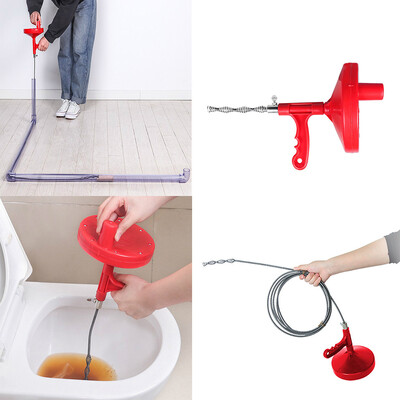 

〖Follure〗Kitchen Toilet Sewer Blockage Hand Tool Pipe Dredger 7M Drains Dredge Cleaner