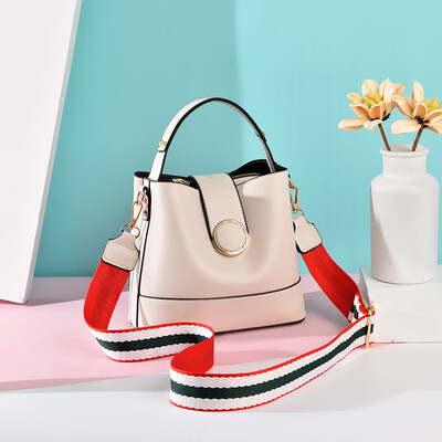 

Summer womens new wave Korean Joker shoulder Messenger bag fashion color bucket bag