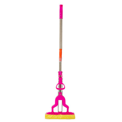 

Absorbent PVA Mop Sponge Mop with Stainless Steel Telescopic Pole Extendable Handle Mopstick for Household Ofiice Cleaning Pink