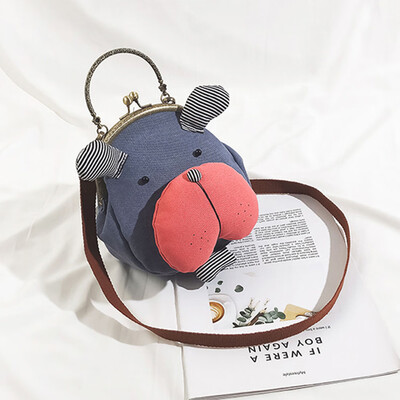 

Women Girls Fashion Animal 3D Cute Dog Head Shoulder Bag Messenger Bag