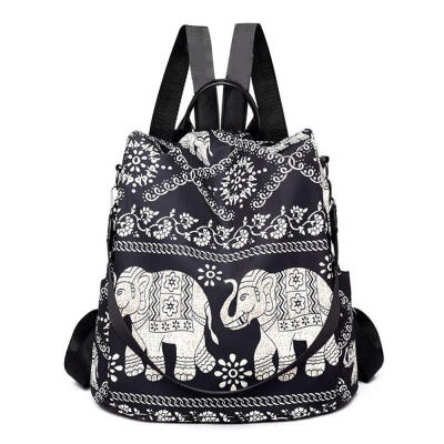 

Multifunctional Anti-Theft Backpack Casual Oxford Print Women Shoulder Bag