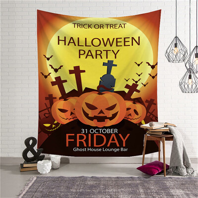 

Toponeto Halloween Tapestry Horror Bloody Ghost Print Wall Hanging Home Decor Bedspread