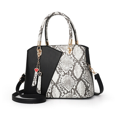 

New fashion foreign trade snake skin PU leather shoulder bag boutique handbags handbags ladies Messenger bag