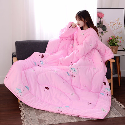 

Toponeto Winter Lazy Quilt With Sleeves Quilt Winter Warm Thickened Washed Quilt Blanket