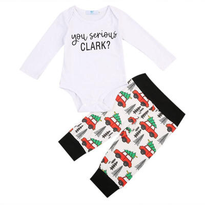 

2PCS Fashion Boys Girls Romper Jumpsuit BodysuitPants Toddler Casual Outfit Clothes Set