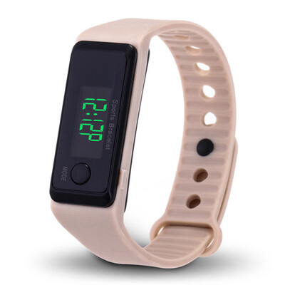 

Single button luminous large screen pedometer watch student sports health step bracelet electronic watch