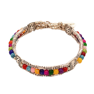 

hot sale New&Fashion Europe Exaggerated Fashion Jewelry Ethnic Tibetan Silver Turquoise Bracelet Feather Bracelet
