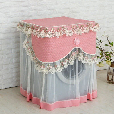 

Toponeto Lace Ruffle Floral Washing Machine Dust Cover Protection Front Durable Soft Home