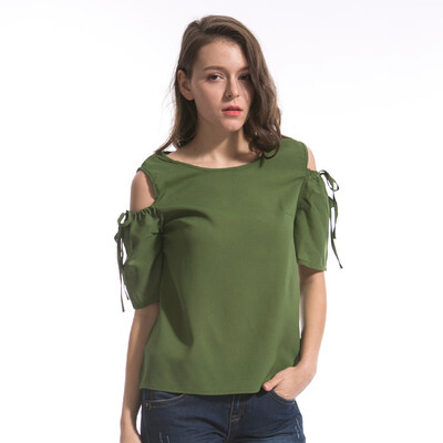 

Starmoon Women Fashion Casual Pure-color Short-sleeved Chiffon Summer Shirt Top