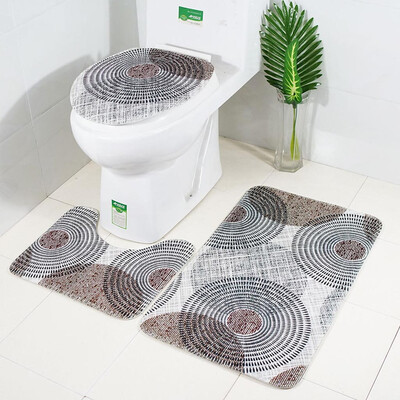 

Toponeto European Pattern Soft Bathroom Bath Mat Floor Rug Carpet With Non Slip Back 3pcs