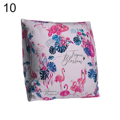 

Lovely Flamingo Square Throw Pillow Protector Case Cushion Cover Sofa Bed Decor