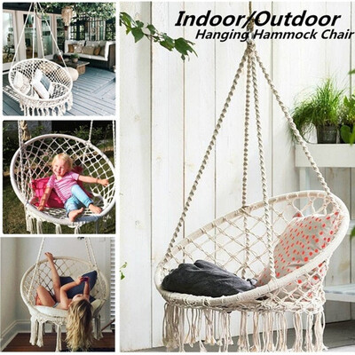 

Siaonvr Hammock Chair Macrame Swing Hand Made Swing Chair Prefect for IndoorOutdoor