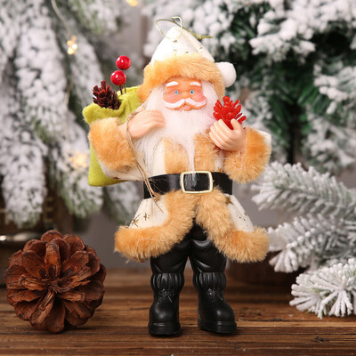 

Tailored Christmas Decorations Resin Santa Claus Standing Posture Ornaments Doll Pendant