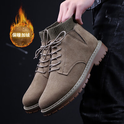 

Martin boots high mens tide Martin shoes British wind mens help snow boots socks casual wear