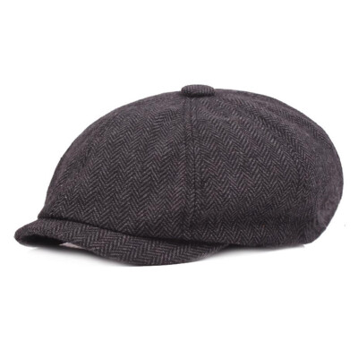 

Fashion Retro Men Wool Beret Hat Newsboy Cap Winter Casual Caps Painter Hats Duckbill Cap Peaked Hats