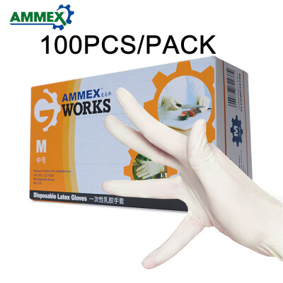 

AMMEX Disposable Latex Gloves Thicken Rubber Gloves Multifunctional Home Industry Food Medical Gloves 100pcspack