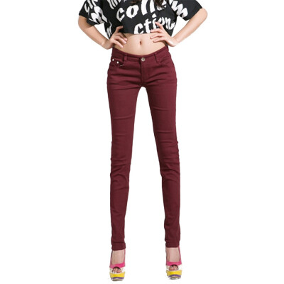 

Women Candy Pants Pencil Trousers Fall Stretch Pants For Women Slim Ladies Jean Trousers Female