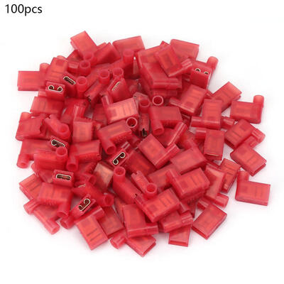 

Greensen 100 Pcs Insulated Nylon Flag Shape Female Crimp Connector Electric Terminal