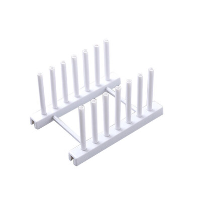 

Kitchen Dish Plate Pot Cover Drying Drain Holder Plastic Storage Rack Shelf