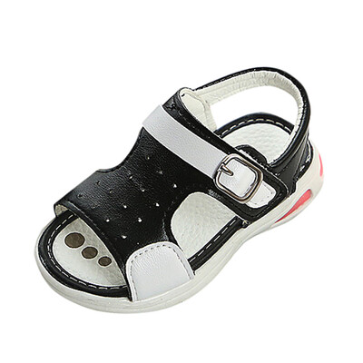 

Children Boys Beach Sandals Kids Soft Antislip Luminous Lighting LED Shoes