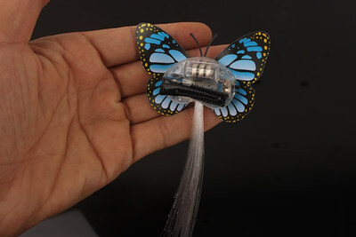

FUNNYBUNNY LED Fiber Optic Lights Up Hair Alternating Multicolor Flash Barrette Clip Braid for New Years Eve Party