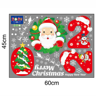 

New Year Christmas Home Shop Decor Wall Sticker Window Decals Santa Snowflake