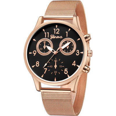 

GENEVA Minimalist Sport Watch Woman Stainless Steel Mesh Band Quartz Wristwatch Ladies Military Luxury Watches Creative Montre