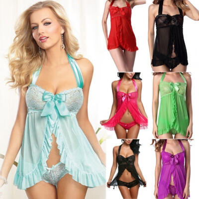 

Sexy Women Lingerie Lace Babydoll Dress Sleepwear Underwear Nightwear Jumpsuit