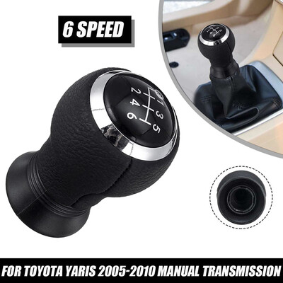 

1pcs Car 6 Speed Manual Gear Shift Knob Accessories For Toyota Yaris 2005-2010